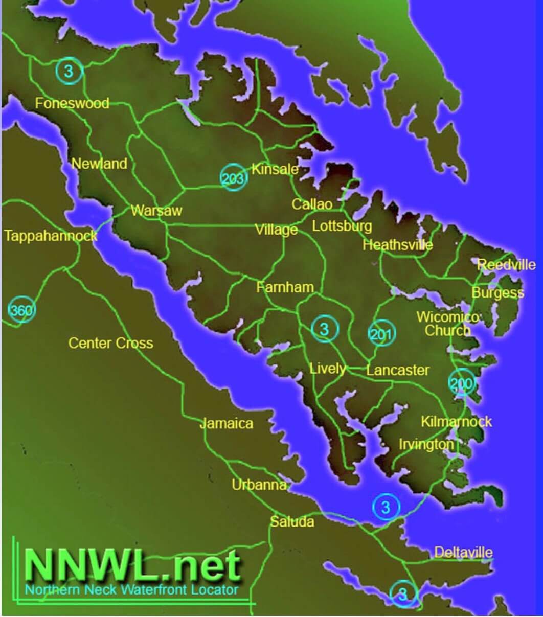 Northern Neck Roads & Towns